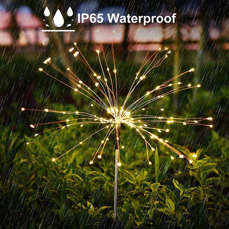Product Introduction of Solar Fireworks LED Garden Lights Outdoor Waterproof Firework Lamps for Fowerbed Garden Home Tree Flower Xmas 53