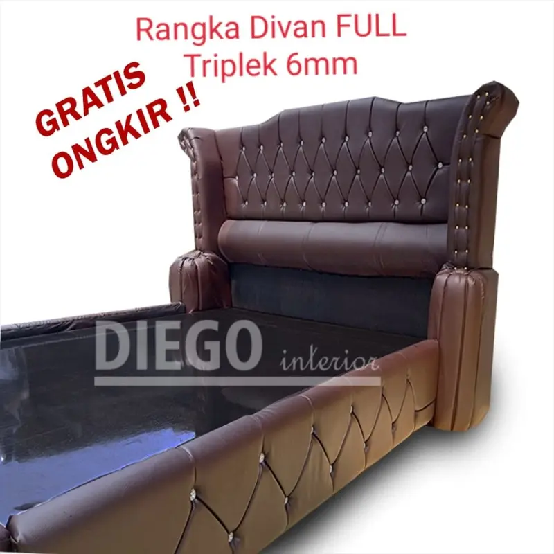 Divan Dipan Kolam Ranjang Tempat Tidur Sandaran Jaguar Untuk Kasur Matras 0