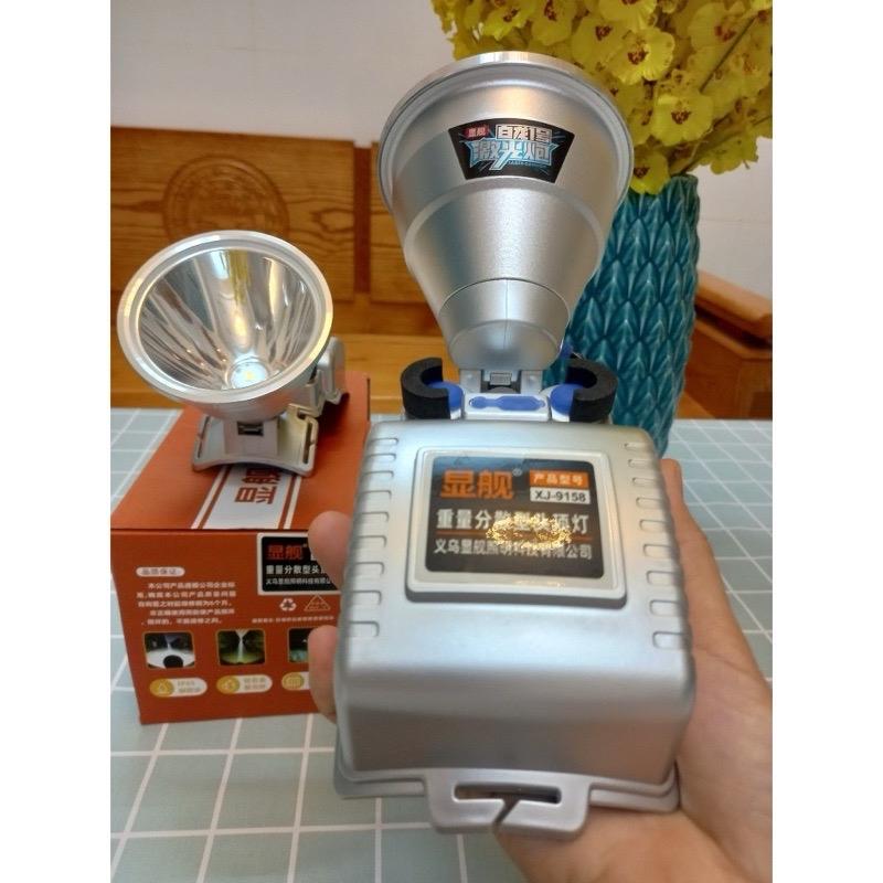 Đèn Pin Đội Đầu Siêu Sáng XJ-9158 Chiếu Xa 1000m Tích Điện 12 Giờ Đổi 3 Màu Tặng Kèm Dây Đeo Đầu
