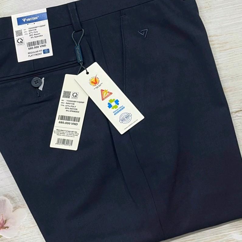 VIETTIEN-[5005(k ly)]-Quần tây nam VIỆT TIẾN không ly(Regular fit) 2