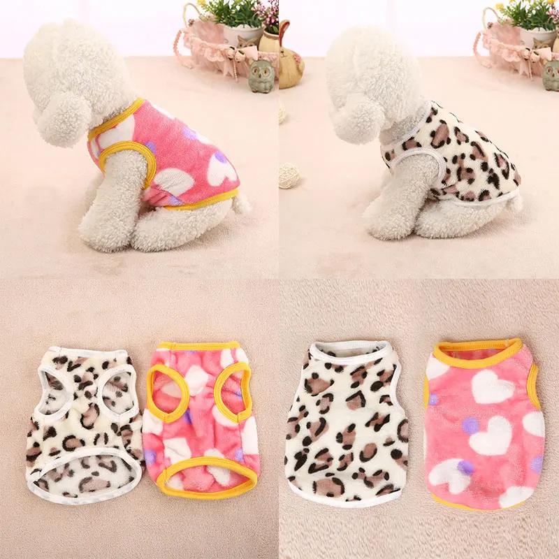 Cartoon Dog Vest Winter Warm Velvet Puppy Clothes Soft Comfortable Chihuahua Pullover Cute Love Printed Cat Coat Pet Supplies 6