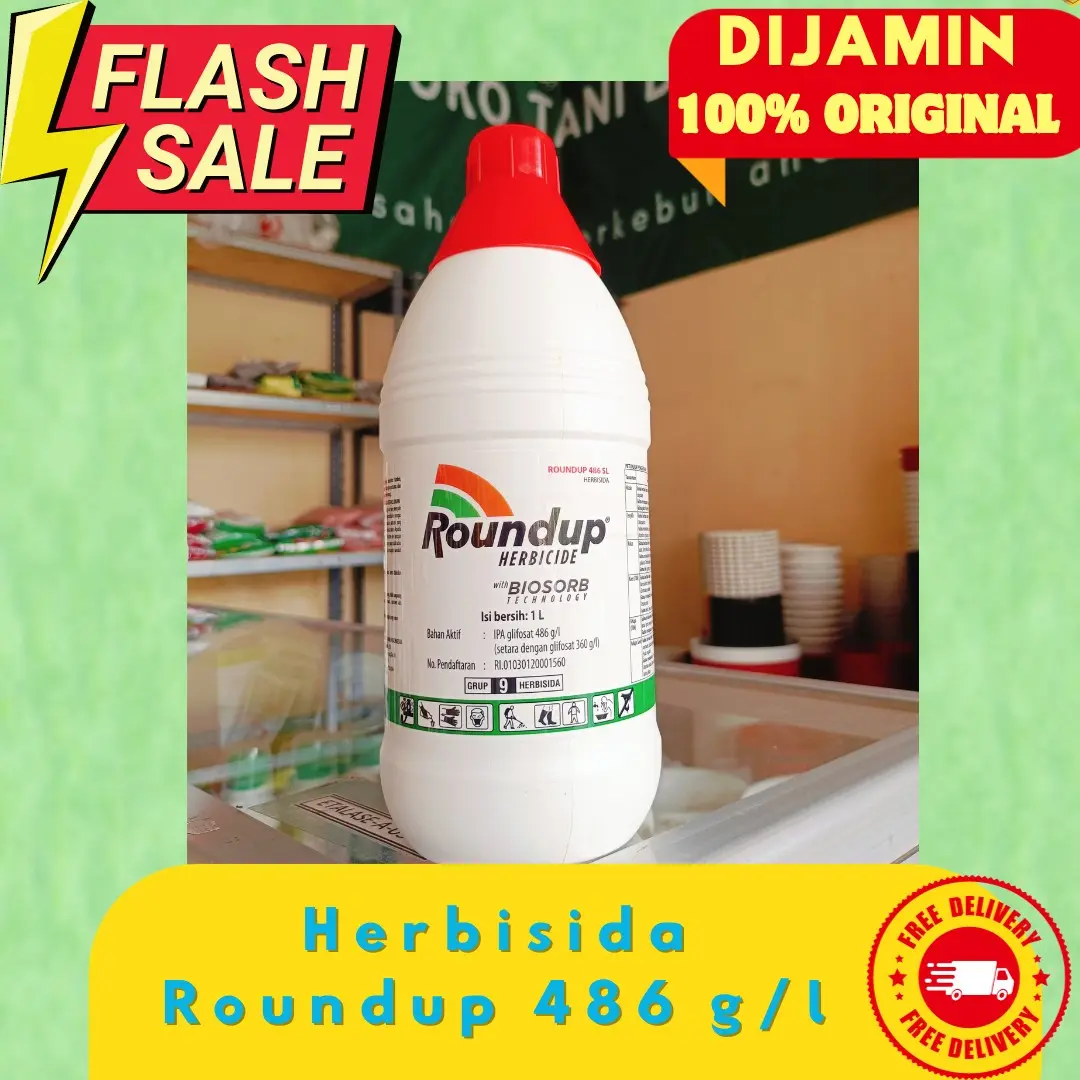 ROUNDUP 1 LITER PENGENDALI GULMA RUMPUT tanpa aerosol - Shop | Tokopedia