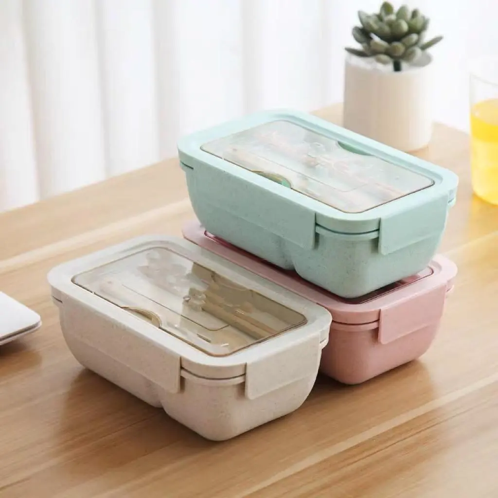 Lunch Box Bento LB SLIM/ Kotak Makan / Tempat Makan Transparan 1100ML BPA / Kotak Makan Set / Tempat Bekal