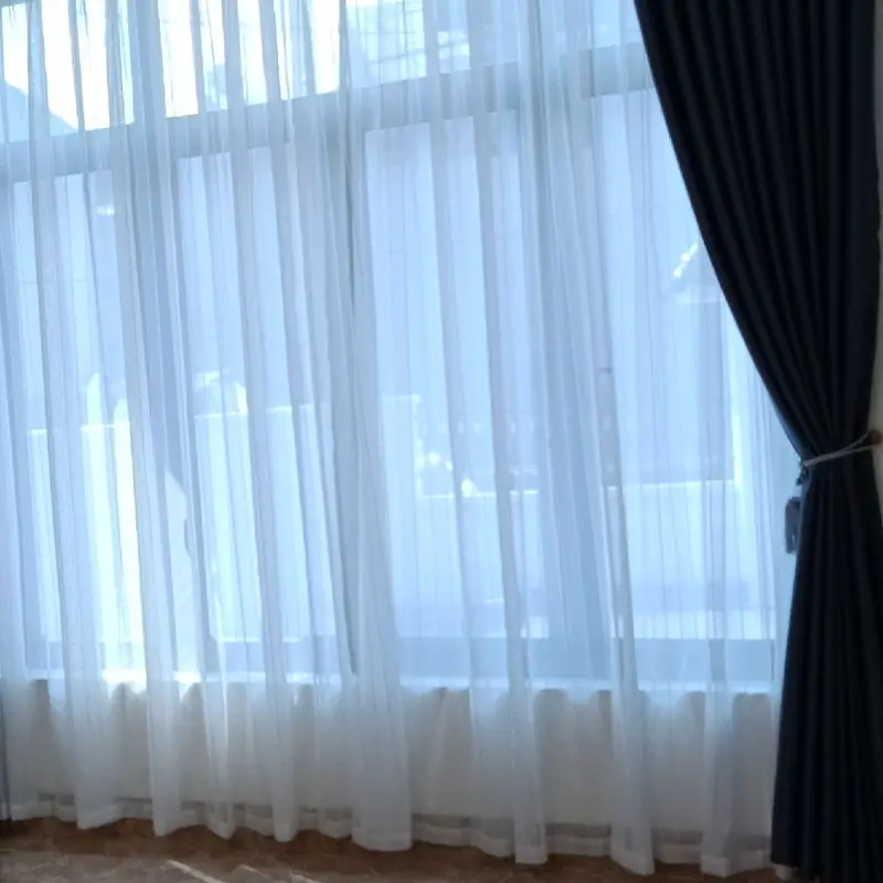 voan trắng phối kim tuyến _giá của 1 tấm rèm căng thẳng ( chưa bao gồm thanh treo) thích hợp cho không gian trang trí.,spa ít nắng. 4