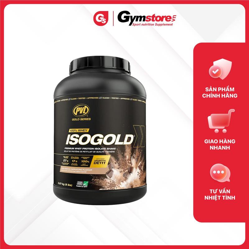 Bột Whey Protein PVL ISO Gold, 5 Lbs (2.27kg) - Made in Canada | GYMSTORE