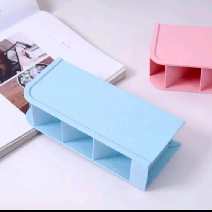Rak mini 4 sekat rak organizer tempat alat tulis make up serbaguna 3