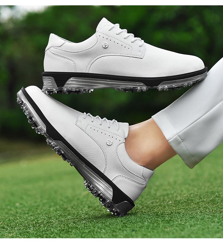 Product Introduction of Plus Size Golf Shoes for Men Breathable Nail Resistant Non slip Lace up Sports Shoes 5