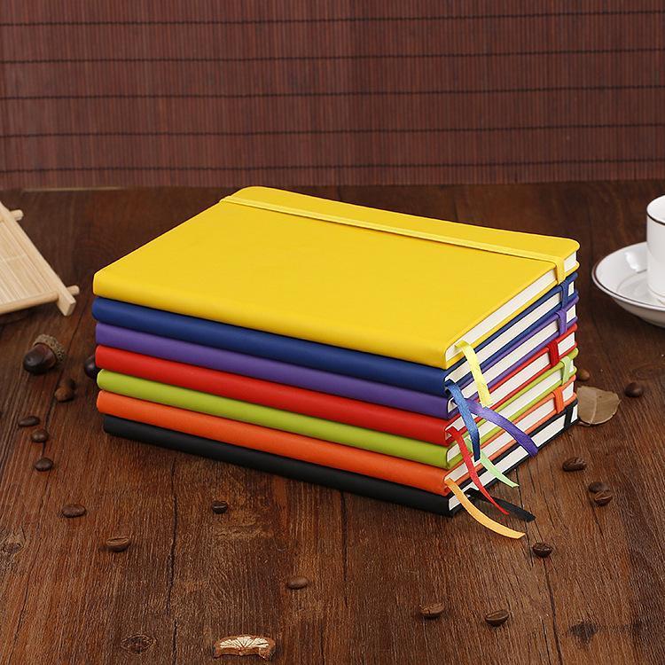 A5 Strap Notebook Pu Multi-Color Ribbon Notebook Student Handbook ...