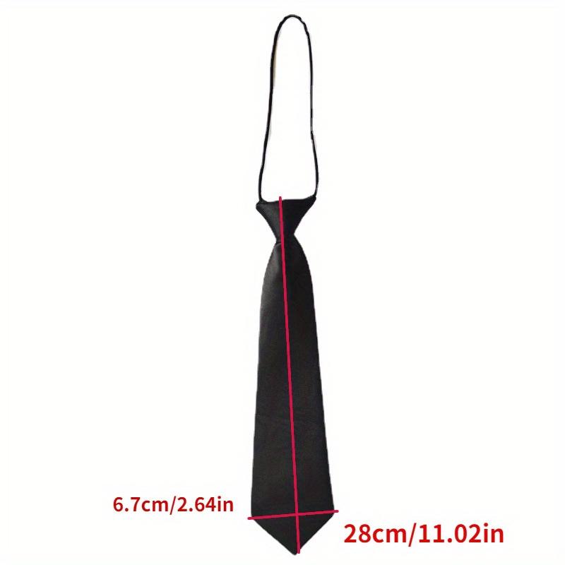 Solid Color Short Tie Accessory Set - Elastic Band, Perfect for Casual Uniforms, Performances, Parties, and School 6