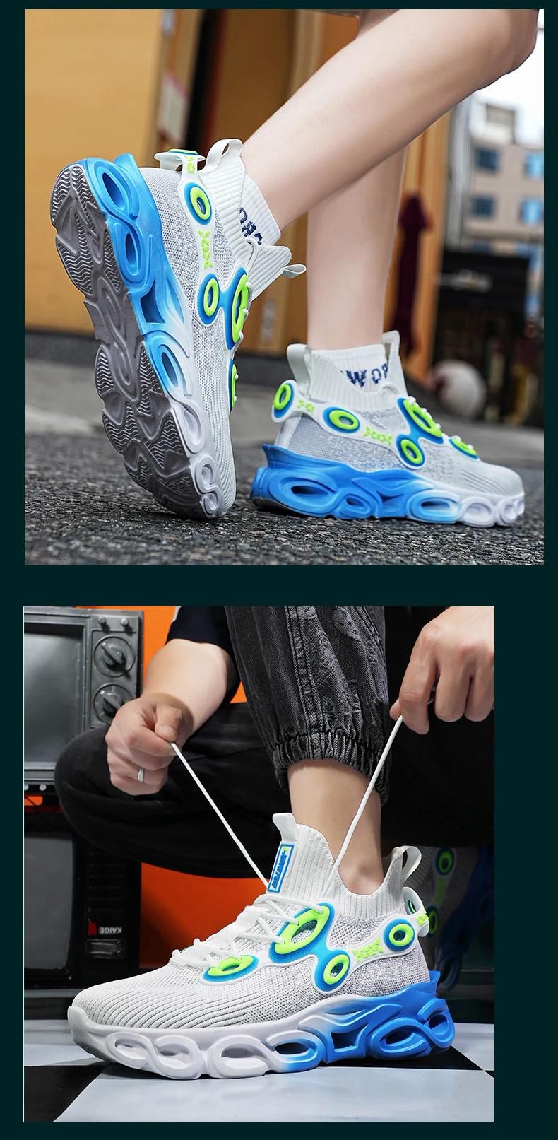 Individuell gestaltete neue Laufschuhe für Männer, Sportschuhe mit Plattform-Trainingssohle, Outdoor-Freizeitschuhe aus Mesh, Wanderschuhe für Männer, Turnschuhe, Sportschuhe_voghion.com