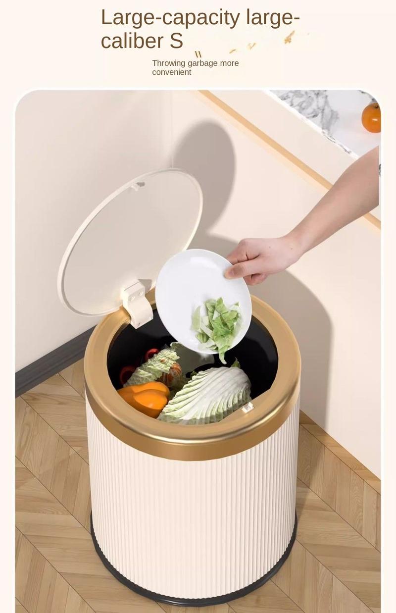 Product Introduction of Light luxury high-end trash can,Large capacity household with lid 4