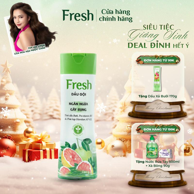 Dầu Gội FRESH Thiên Nhiên Chiết Xuất Bưởi Và Pro-vitamin B5 Hỗ Trợ Giảm Gãy Rụng Tóc 180g