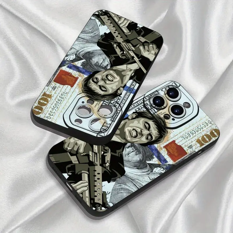 Cool Money Pattern Phone Case, Soft TPU Cellphone Protective Cases, Total Protective Shockproof Mobile Phone Cover for iPhone 11 12 13 14 15 16 Pro Max/Pro/Plus 2