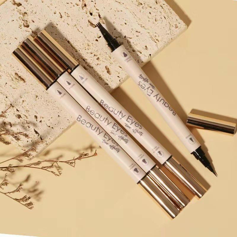 HCM Bút Kẻ Mí Mắt Và Phẩy Sợi Lông Mày Wodwod 2 Đầu Siêu Tiện Lợi 2in1