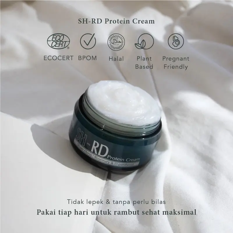 SHRD Protein Cream 10ml 50ml 80ml vitamin rambut heat protector hair care rambut SH-RD shrd proteincream lembut 2