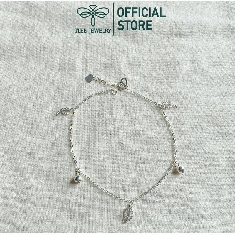 Lắc chân bạc nữ TLEE chuông lá xinh xắn TLEE JEWELRY LC0105