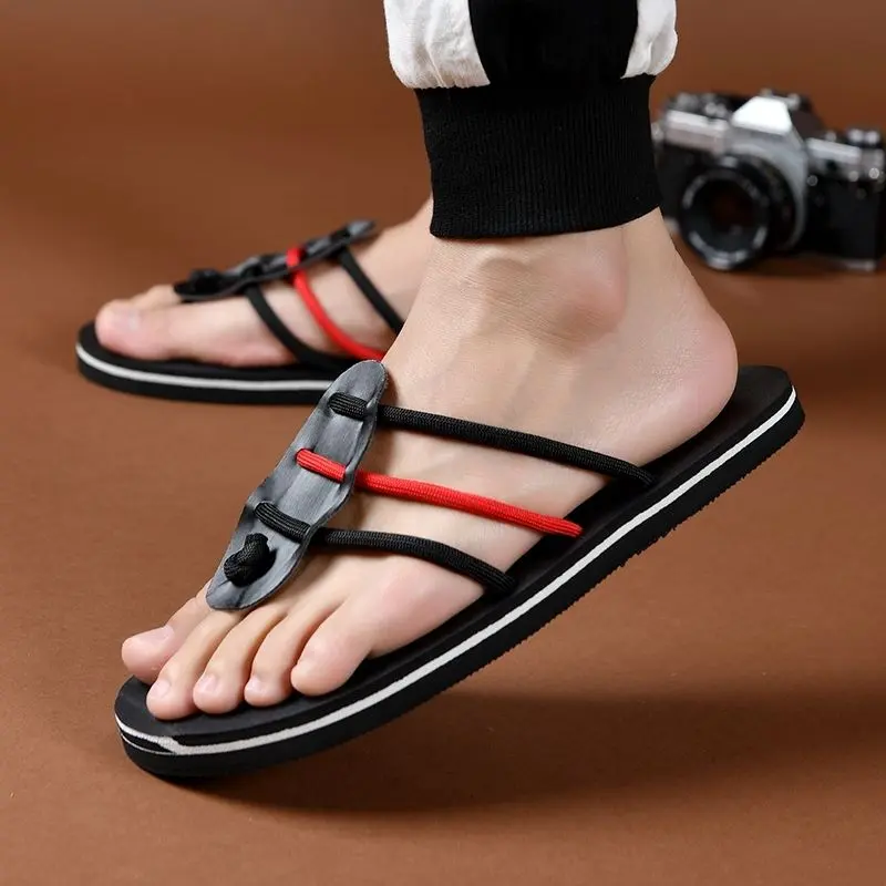 Summer Slippers New Trendy Personality Flip-Flops Men's Beach Shoes Fashion Sandals Non-Slip Casual Outdoor