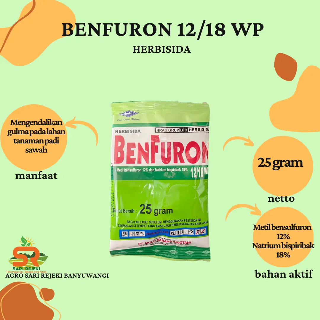 BENFURON 12/18 W 25GRAM HERBISIDA PADI