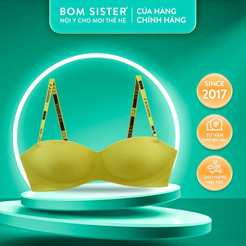 BOM Sister x Ngọc Trinh - Áo lót nữ không gọng cúp ngang bra chất su cao cấp mút nâng 1.9cm thiết kế Women Summer 2024 A816