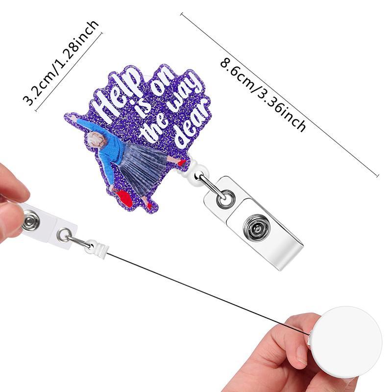 Cute Badge Holder, 1 Count Retractable Badge Reel, Easter Gifts, Creative ID Badge Holder with Clip for Nurse Doctor Student Worker Volunteer 8