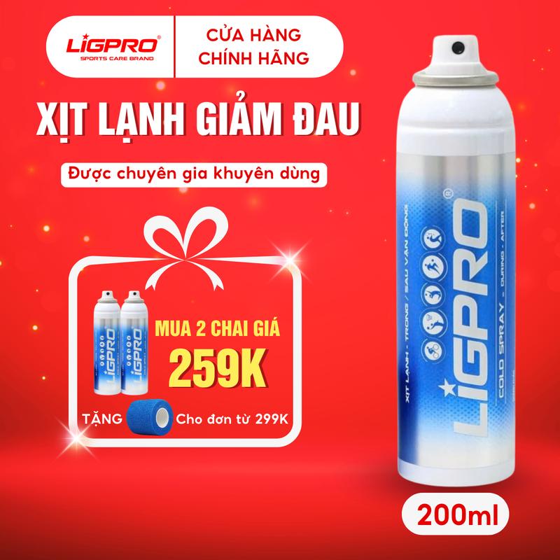 Xịt Lạnh thể thao LIGPRO [200ml], bình xịt lạnh giảm đau hiệu quả trong và sau khi vận động mạnh bang  goi