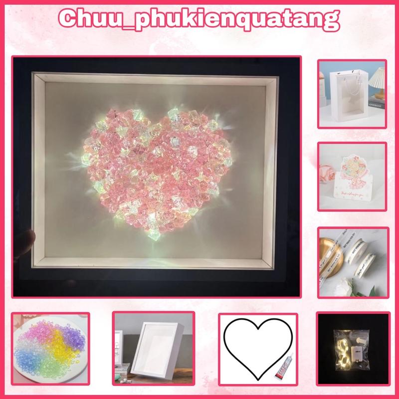 Tranh đính đá pha lê tự làm handmade quà tặng ý nghĩa , quà tặng sinh Nhật , valentines ,8/3