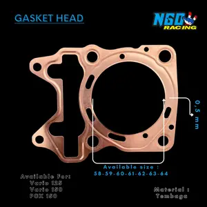 Paking Blok Paking Head Tembaga Vario 125 150 PCX 58 59 60 61 62 63 64 mm - Packing Perpak Gasket Honda Vario Motorcycle