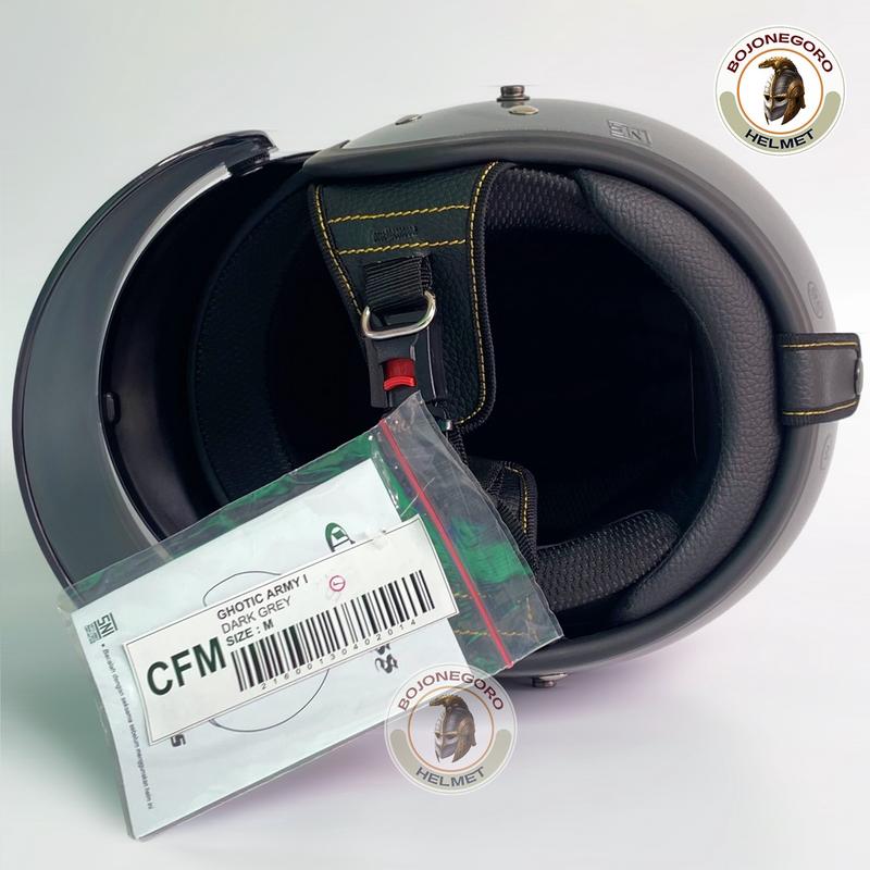 Helm Cargloss cfm DARK GRAY GLOSY Half Face Original Helmet 2