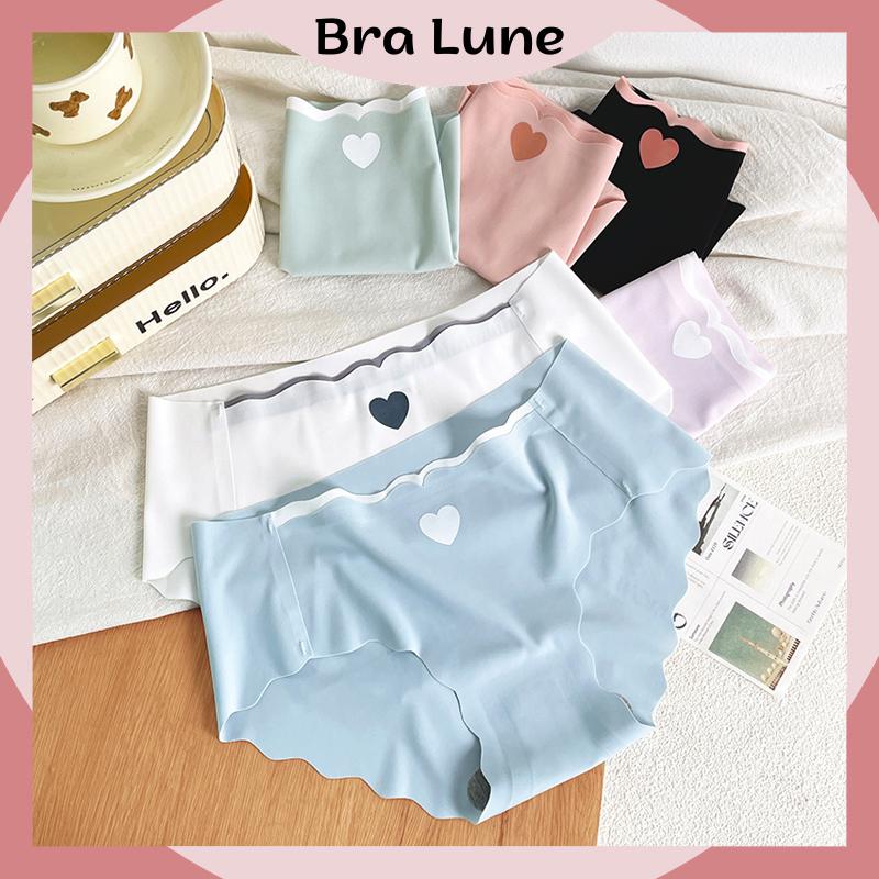 Set 6 quần lót nữ cotton trơn hình trái tim BRALUNE Mã 134 Women 0