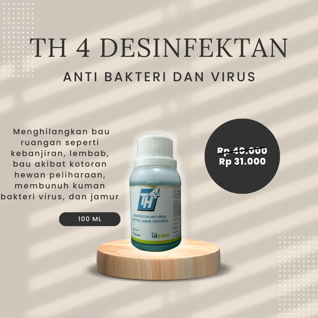 TH4+ Desinfektan 100 ml ANTI BAKTERI PEMBASMI BAKTERI