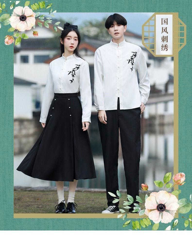 Product Introduction of Elegant Chinese Hanfu Outfit Set for Teens - Poetry Recital, School Sports Day, Graduation Choir Performance |     Traditional Costume for Middle High School Students 4