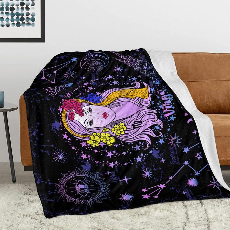 Personalized Astrology Zodiac Map Pink discount Blanket | Birthday Blanket Gift | Customized Constellation Blanket | Astrology Blanket Folk Style