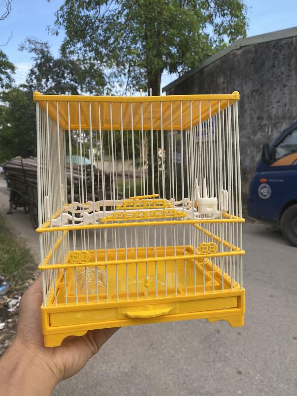 Bộ khung lồng khuyên vuông nhựa Trung Quốc 23cmx23cm kèm đủ phụ kiện cầu cóng xiên hoa quả và áo dễ ráp bền đẹp Lồng tự ráp