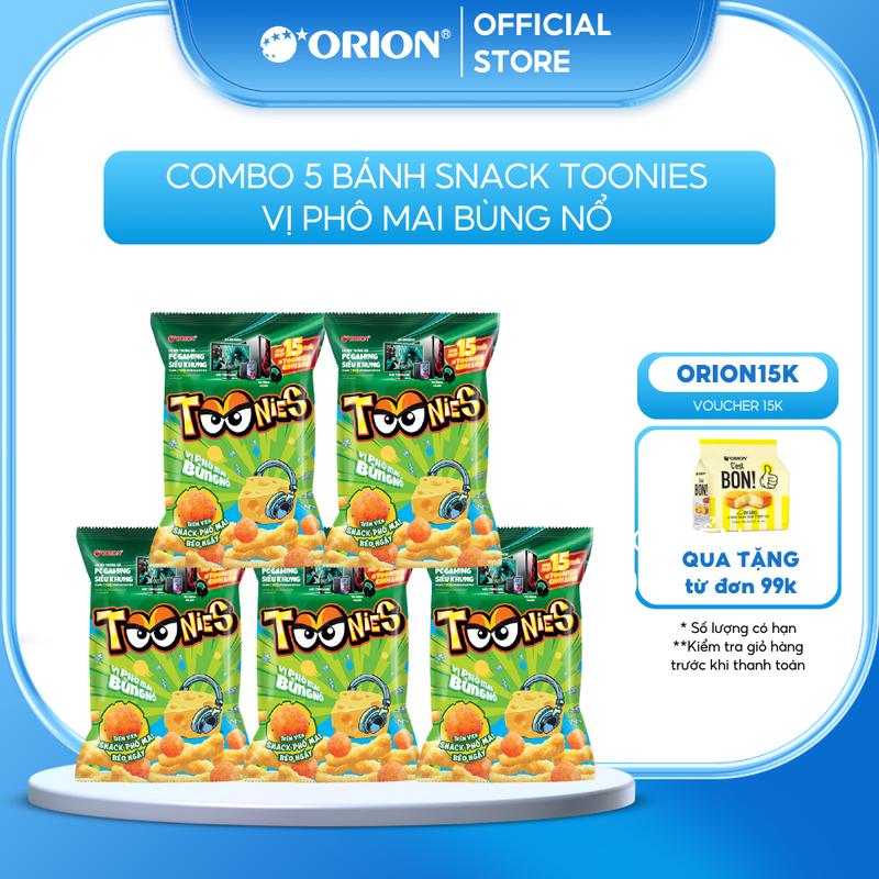 Combo 5 bánh snack TOONIES vị phô mai bùng nổ