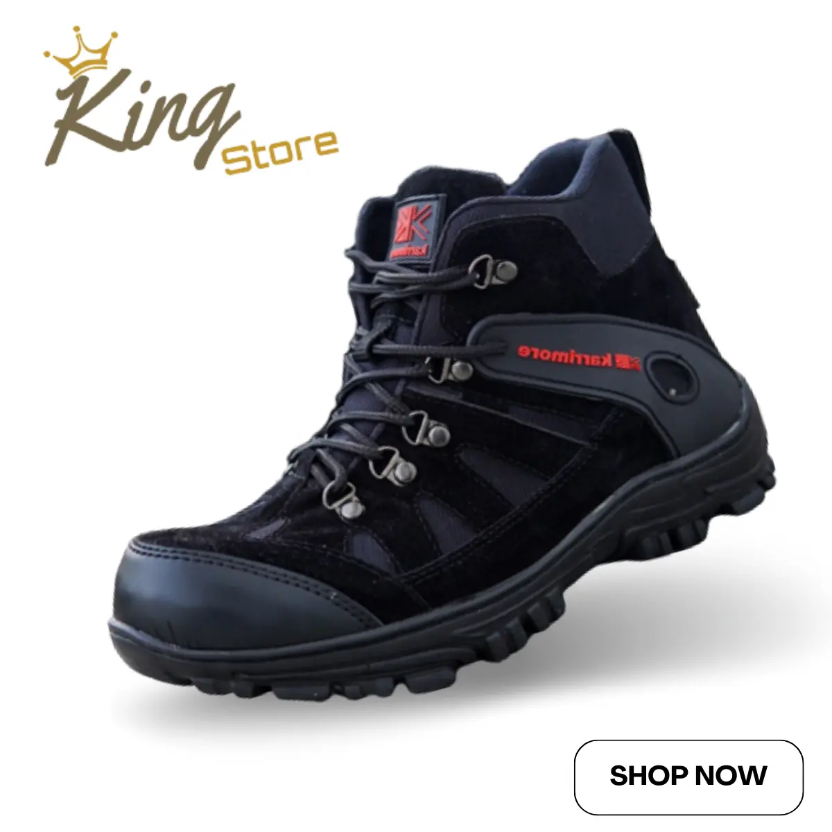 Sepatu Karimor Safety Boots Ujung Besi Kerja Lapangan Sepatu Pria Keren Adventure Tracking Hiking Outdoor Gunung