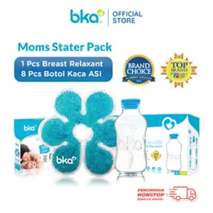 Package Lancar Menyusui! Breast Relaxant Color Changing Gel 1 Pcs & Botol Kaca ASI 8 Pcs| Perlengkapan Hamil dan Menyusui
