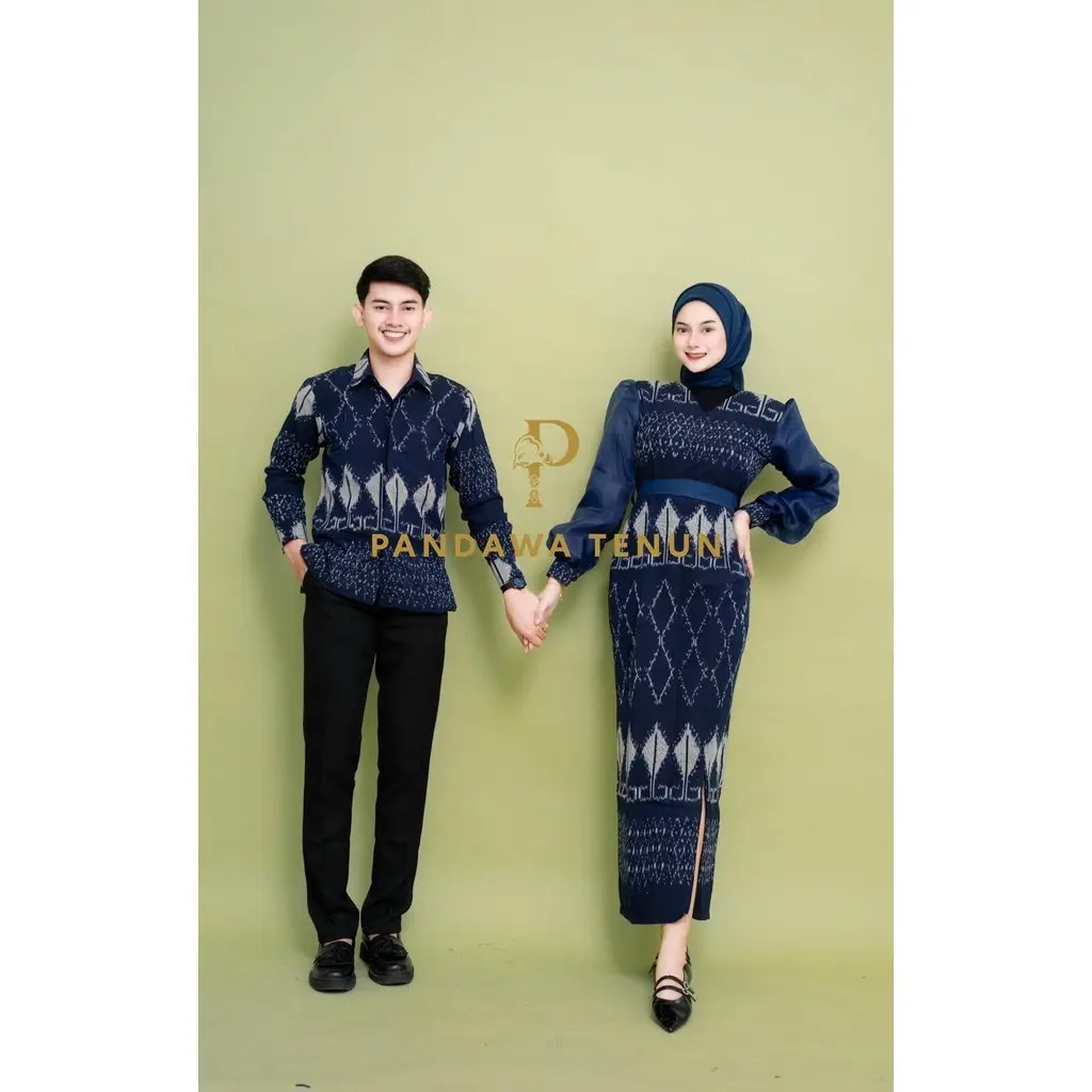 PANDAWA BAJU TENUN NEW PADMA COUPLE BLUE