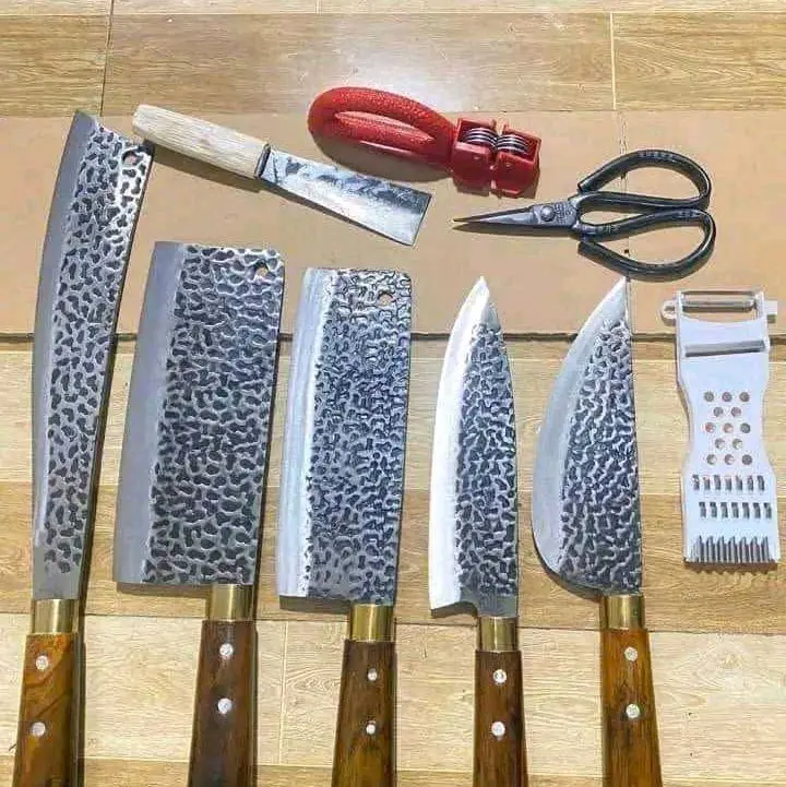 Bộ dao bang thép không gỉ hot nhất hiện nay 249000/1 bộ dao 9 món đủ loại. 0