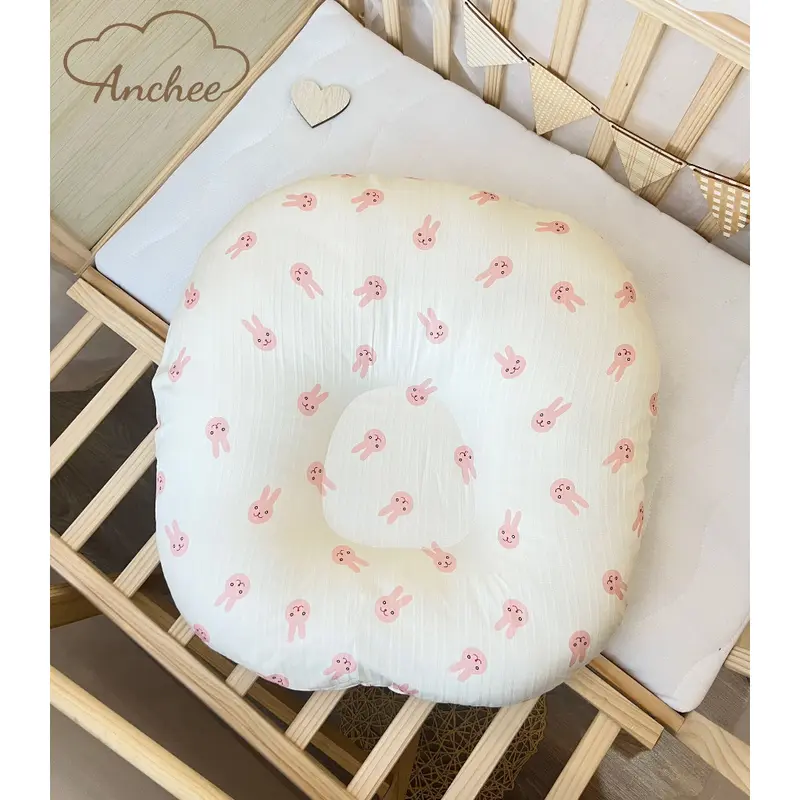 Gối chống trào cho bé 68x70cm vải đũi gân 2 lớp vỏ gối 3