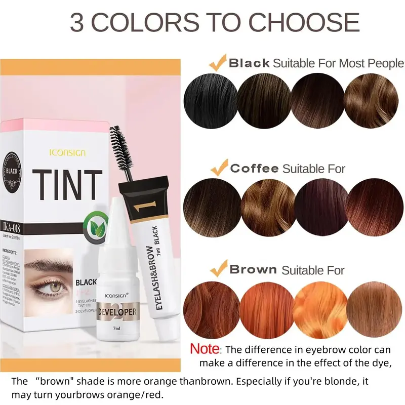 Eyebrow Tinting Kit, Waterproof Eyebrow Pomade with Brush, Long Lasting Eyebrow Tinted Cream, Cosmetic Beauty Supplies for Women, Christmas Gift 1