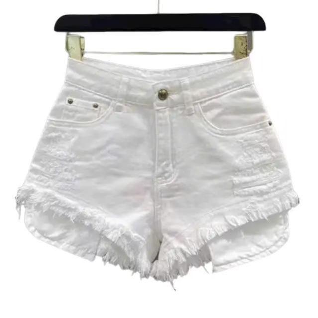 Quần short kaki jean LỘ TÚI Quần short kaki lộ túi trong rách phần lai Nữ Women Pants Có Túi Khuy Denim