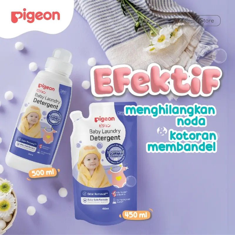 PIGEON Baby Laundry Detergent | Deterjen Pakaian Bayi | Deterjen Pakaian | Deterjen Bebas SLS & Bebas Paraben 0