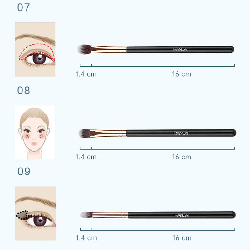 Hộp cọ 12 chổi trang điểm chuyê nghiệp RANCAI 6