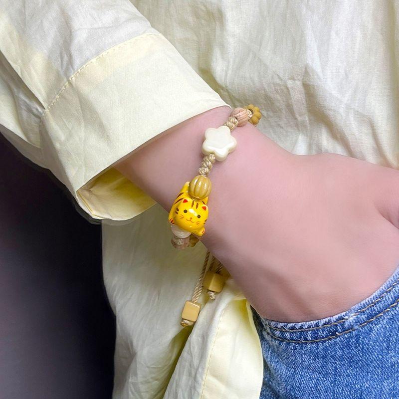 【vòng tay cho bé gái 】Công viên vui chơi cho trẻ em, vòng tay đính cườm mèo dễ thương, dành cho bé gái, vòng tay Kéo Mới 2024, vòng tay bạn gái, dễ phối đồ, được khen ngợi bởi 5743 người 4