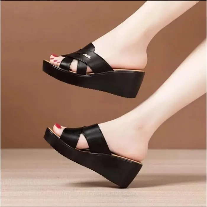 SANDAL WEDGES WANITA BAN 3 TERBARU - Fashion Wanita Dan Pria H4