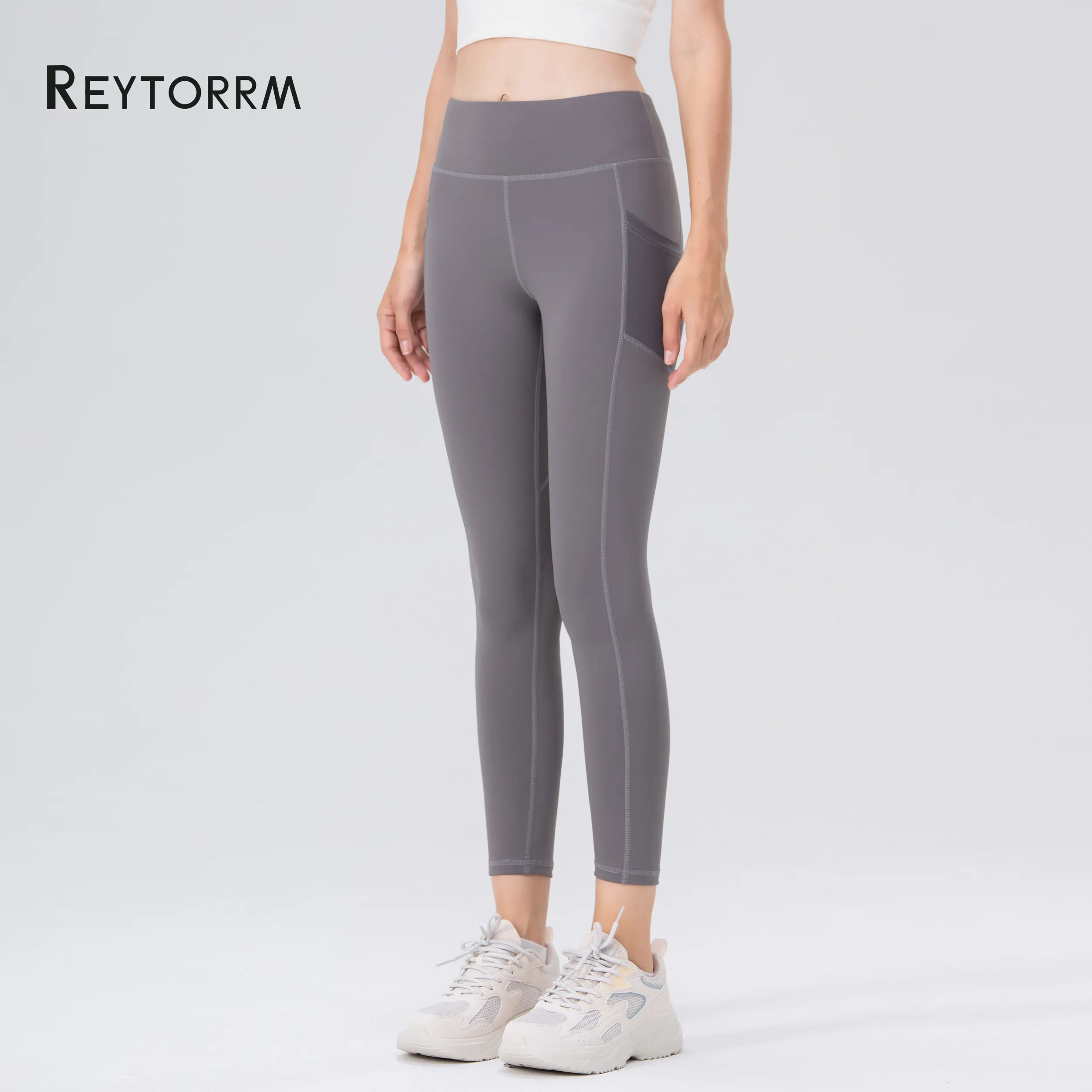 Reytorrm Yoga Legging Celana Olahraga Wanita High Waist Polos Gym&Fitness&Yoga&Running Sport .(MTCK90)