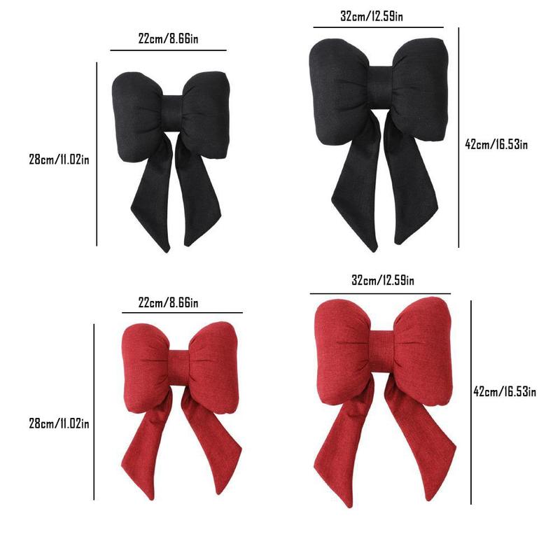Product Introduction of Red Ribbon Bow Headrest Neck Pillow Seat Lumbar Support Pillows C1P1 22