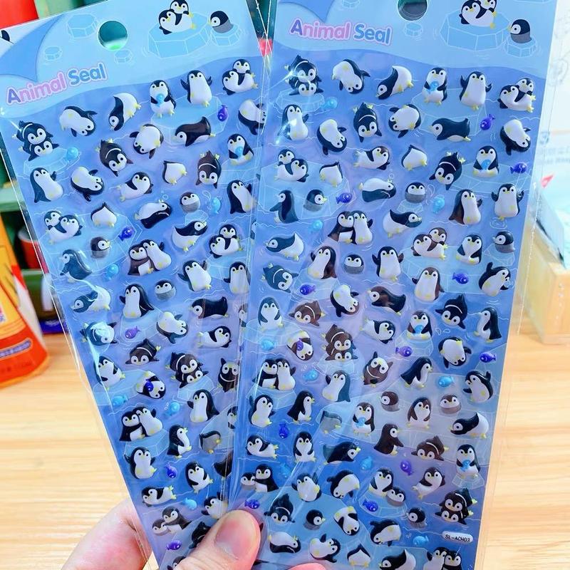 Product Introduction of Cartoon Penguin Pattern Sticker, 1 Sheet Cute Multi-purpose Sticker for Diy Craft, Decoration, Hand Account 15