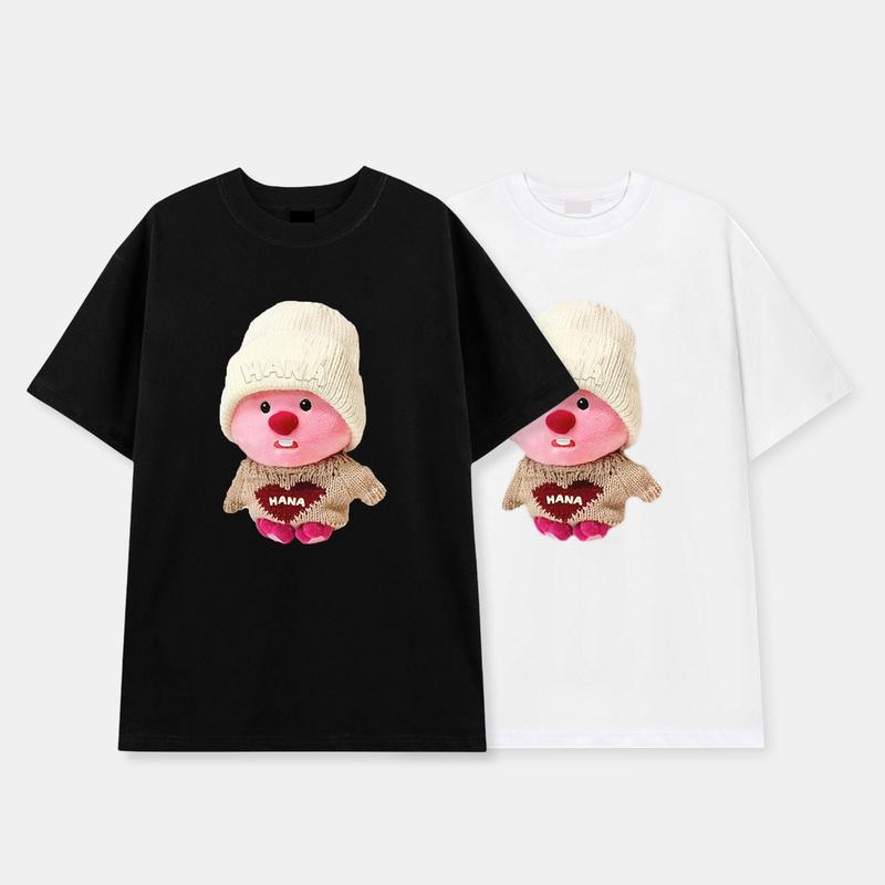 Áo Thun Tay Lỡ Nam Nữ Cotton Unisex, Áo Phông Cổ Tròn Form Rộng Basic Oversize - Loopy Hải Ly Menswear