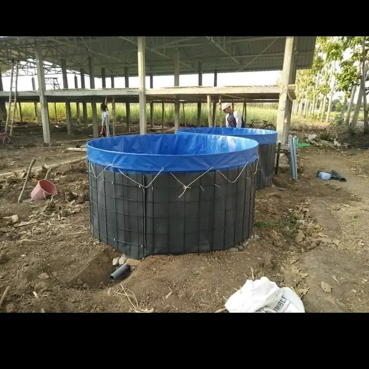 terpal kolam bundar full set tinggal pasang kolam ikan bulat full set 0